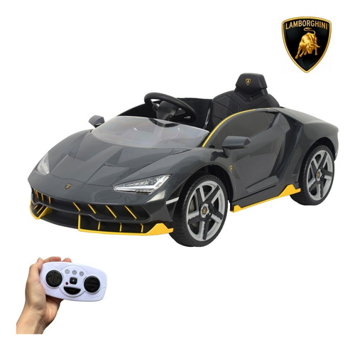 Carrinho Elétrico Infantil Lamborghini Centenario Cinza 12v