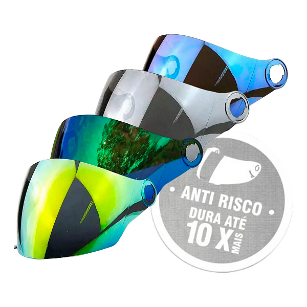 Viseira Capacete Moto compatíveis com New Liberty 3 Spark Jet e Joy 23 Várias Cores - RS4