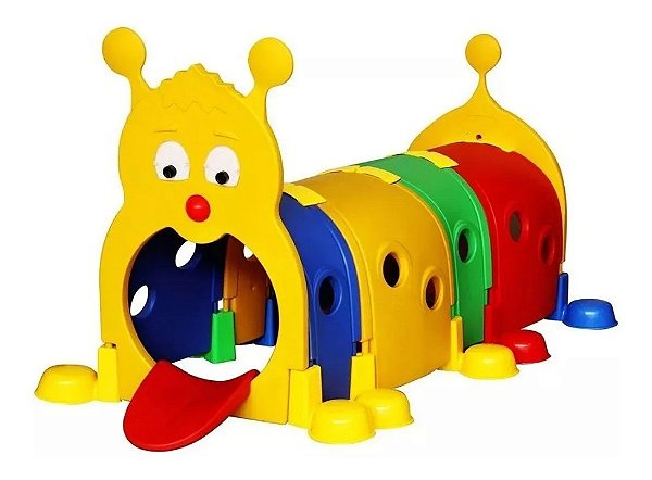 Playground Túnel Centopéia Infantil Colorido Modular Forte Importway