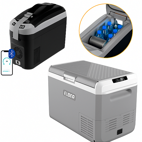 Geladeira Portátil 18L ou 50L c/Bluetooth 12/24V Ideal p/Viagem e Trailer Caminhão Motorhom - Élber
