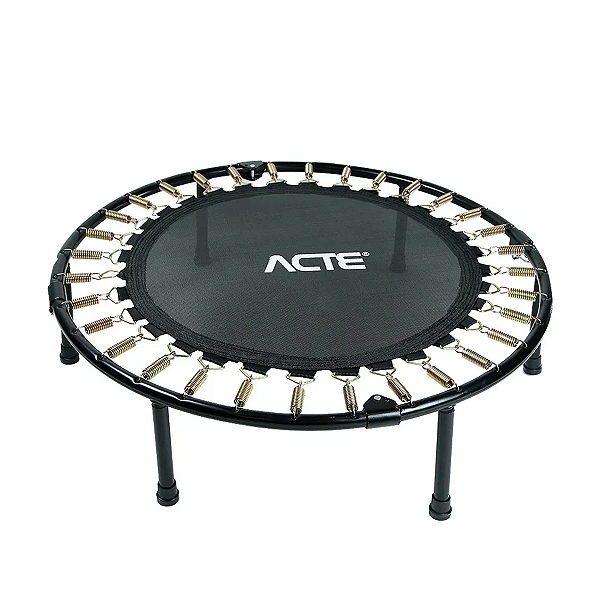 Cama Elástica Jump Dobrável 32 Molas Trampolim Profissional E39 Suporta até 120kg Preto/Bronze Acte