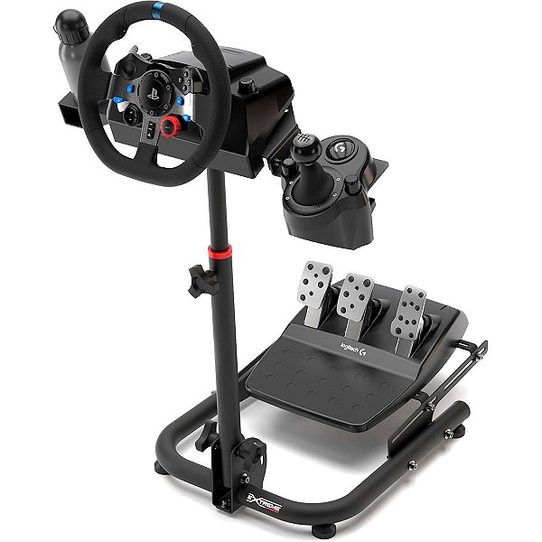 Suporte Simulador de Volantes SPRO V3 Com Regulagem de Altura Preto Extreme Racing