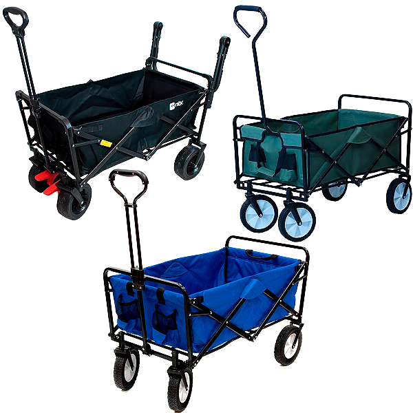 Carrinho Dobrável para Camping Praia e Transporte Multiuso 80Kg Guepardo Cores Diversas - Nautika