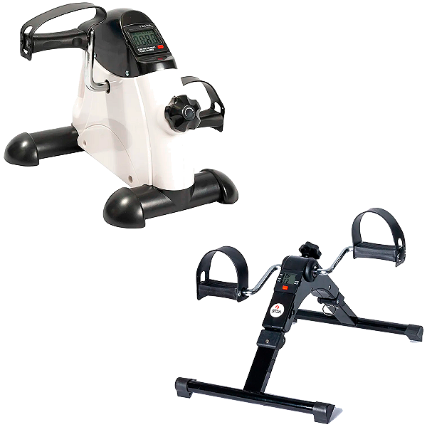 Mini Bicicleta de Exercício Bike Portátil Ergométrica Modelos E13 Branca Tradicional ou E14 Preta Compacta LCD