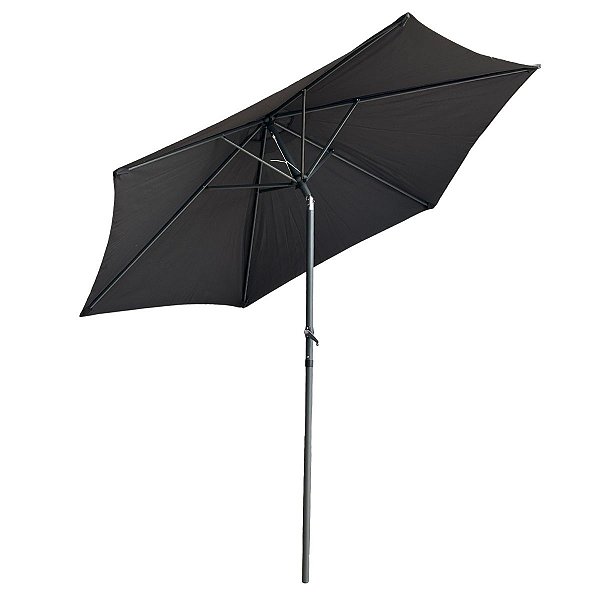 Ombrelone Articulado Central 2,70m Preto Para Piscina, Jardim, Praia E Lazer Estilo E Conforto