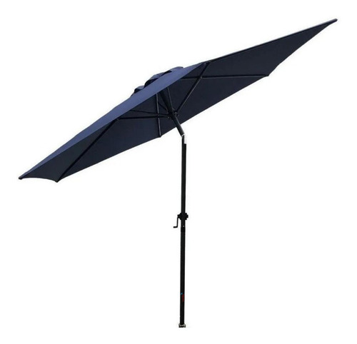 Ombrelone Guarda-sol Articulado 2,70m Azul Importway Proteção Solar Jardim Piscina Praia
