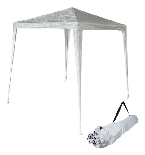 Gazebo Montável 2x2m Branco Importway Tenda Dobrável Jardim Praia Piscina Eventos