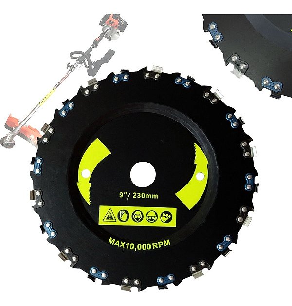 Lâmina Para Roçadeira 230mm Importway Aço Resistente Corte Rápido Preciso Alta Durabilidade