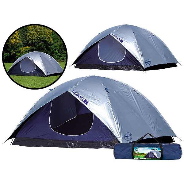 Barraca Camping Alta Grande Capacidade para 7 Pessoas Luna Iglu Portátil Coluna D’Água 800mm c/Sobreteto Completo - Mor