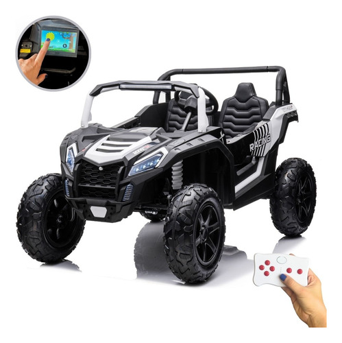 Quadriciclo Utv Elétrico Infantil 24v Importway Branco Com Mp5 Rodas Eva Luzes Led Bivolt