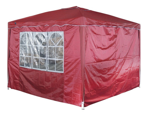 Tenda Gazebo Articulado 3x3m Bordô Com Duas Paredes Importway Para Praia Jardim Camping Eventos