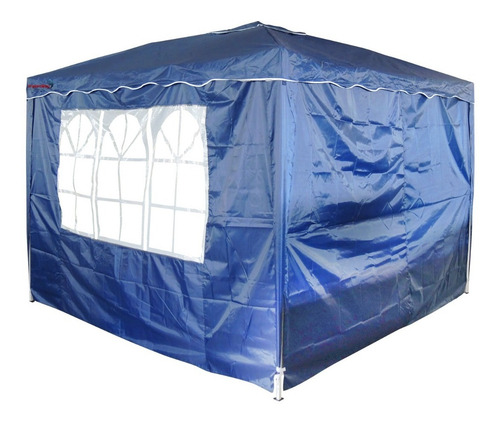 Tenda Gazebo Articulado 3x3m Azul Importway Com Duas Paredes Dobrável Para Praia Jardim Camping Eventos