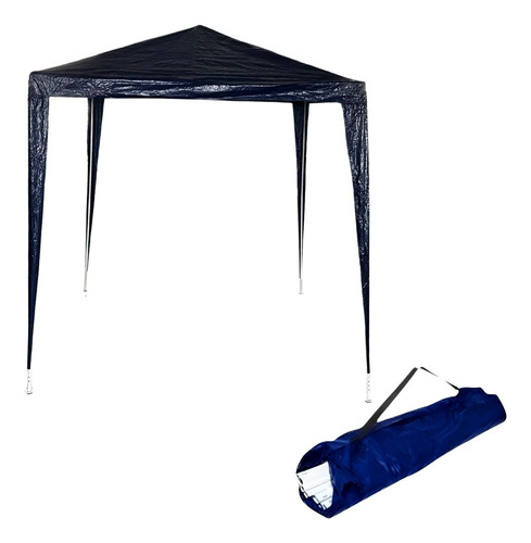 Tenda Gazebo Montável 2x2m Azul Importway Tenda Dobrável Para Praia Jardim Piscina Camping E Eventos