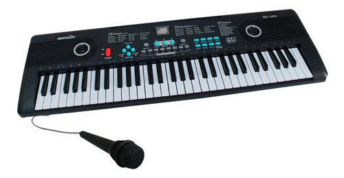 Teclado Musical 61 Teclas Importway Com Microfone Ideal Para Iniciantes Crianças E Adultos