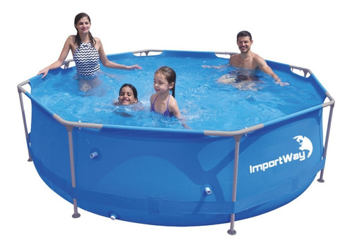 Piscina Estruturada 5200 L Importway Com Válvula De Drenagem Ideal Para Jardim E Verão