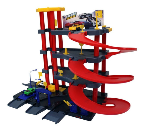 Pista De Carrinhos Brinquedo Infantil Posto De Gasolina Com Elevador Educativo E Divertido