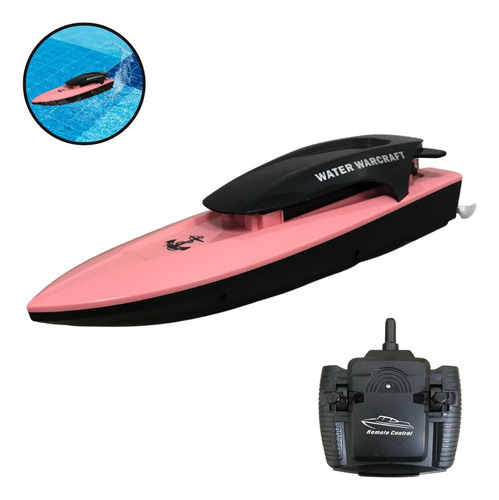 Barco Controle Remoto Lancha Rosa Veloz Importway Brinquedo Aquático Ideal Para Piscina E Lago