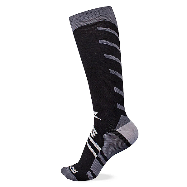 Meia de Compressão Esportiva Muvin Arrow Cano Longo Preto Unissex Tamanho 34–39 para Corrida Caminhada Ciclismo e Treino