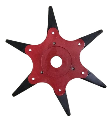 Lâmina Roçadeira 6 Pontas Aço Reforçado 255mm Para Corte De Mato Grosso Grama Alta E Vegetação