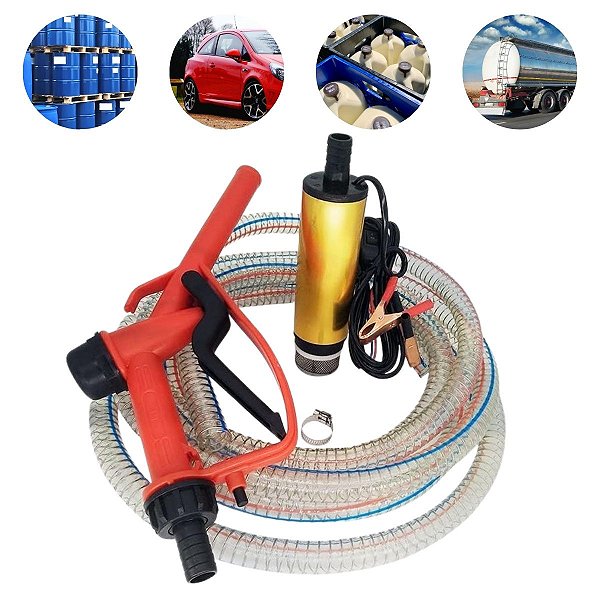 Bomba de Transferência de Combustível 12V 18 L/min Compacta para Diesel Gasolina Óleo e Querosene- Importway