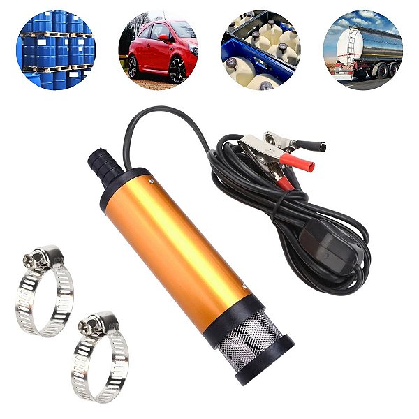 Bomba de Transferência de Óleo 12V Compacta para Diesel Querosene e Óleo com Filtro e Acessórios Portátil - Importway