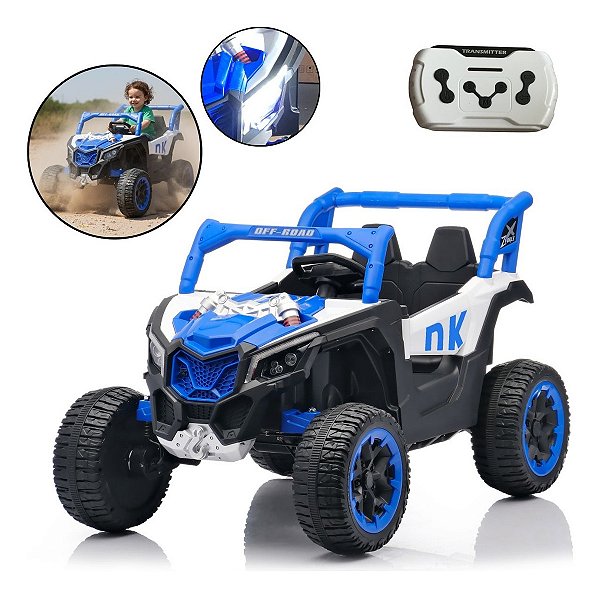 Mini Quadriciclo Elétrico Infantil 12v Azul Importway Com Luz Música E Velocidade 0–6 Km/h Bivolt