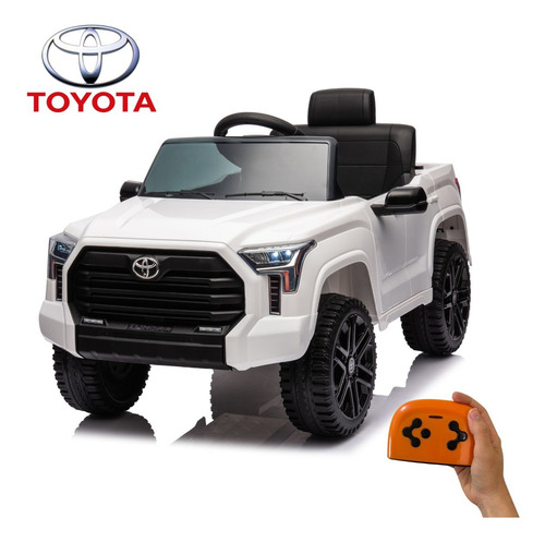 Mini Carrinho Elétrico Infantil 12v Tundra Branco Licenciado Com Luz Som E Controle Remoto Bivolt