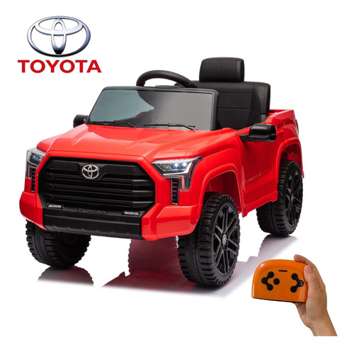 Mini Carrinho Elétrico Infantil 12v Tundra Vermelho Licenciado Com Luz Som E Controle Remoto Bivolt