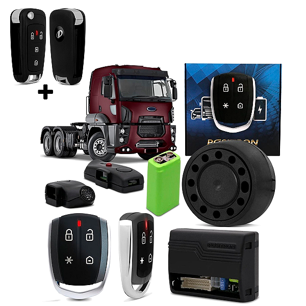 Kit Pósitron Completo Automotivo: Chave Canivete PX80 + Alarme Cyber TX360 Universal