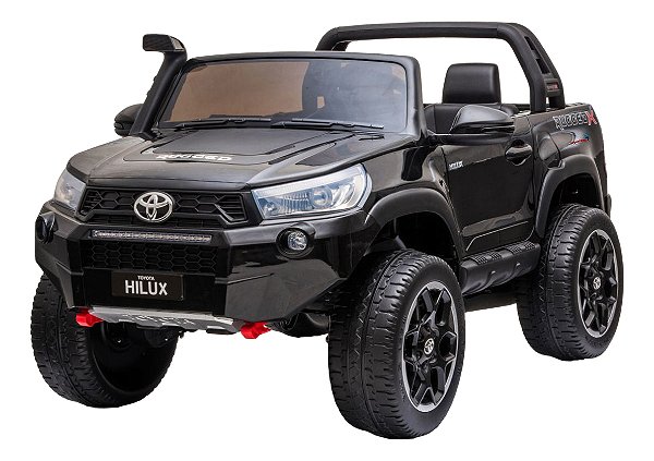 Mini Caminhonete Hilux Elétrica Infantil 24v Licenciada Com 2 Assentos, Eva, Assento De Couro E Controle Remoto