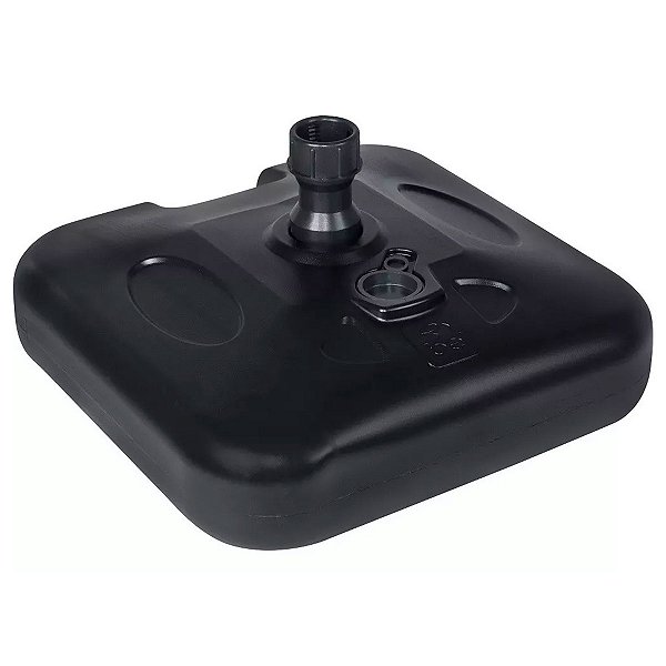 Base Para Guarda-sol e Ombrelone 18 Kg Quadrada em Plástico Preta - BEL