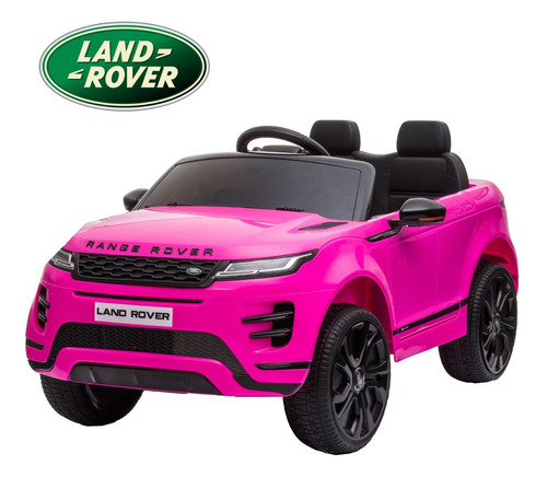 Mini Carro 12v Range Rover Evoque Infantil Rosa Com Controle, Led, Som, Rádio Fm, Usb, Mp3 E Partida Com Chave
