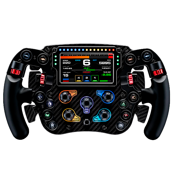 Volante Simulador FX PRO Aro Fórmula Add-On Fibra De Carbono Tela LCD 4.3 com display - Extreme Racing