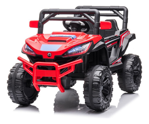 Carrinho Infantil Utv 12v Vermelho Com Controle Luzes Som Usb E Balanço Diversão Segura Para Crianças De 3 Anos