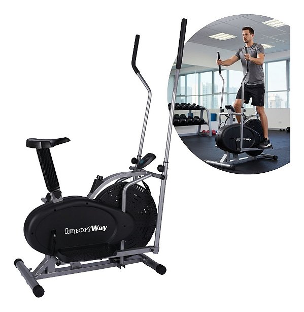 Elíptico Air Bike Para Treinos Até 150kg Com Resistência A Ar Ideal Para Cardio Intenso E Baixo Impacto