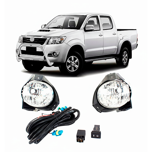 Kit Botão Interruptor Farol Auxiliar Toyota Hilux SRV SR 2009 2010 2011 Original - Shocklight
