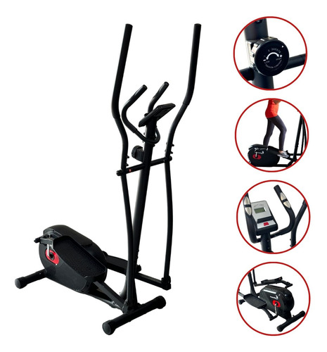 Elíptico Magnético Importway 8 Cargas Passada 280mm Para Treino Cardio Sem Impacto Em Casa