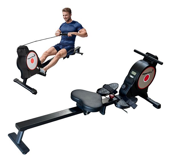Aparelho Simulador De Remo Dobrável Importway Para Treino Completo Cardio E Musculação Em Casa