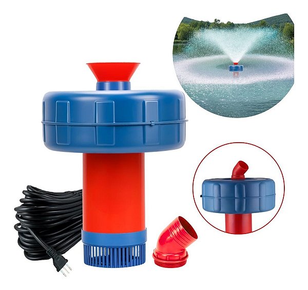 Chafariz Aerador Piscicultura 1100w 220v Melhora Qualidade Da Água E Saúde Dos Peixes Para Tanques Viveiros E Lagos