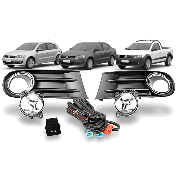 Kit Farol Milha Botão Painel Modelo Original Gol Voyage Saveiro G5 2009 até 2012 - Shocklight