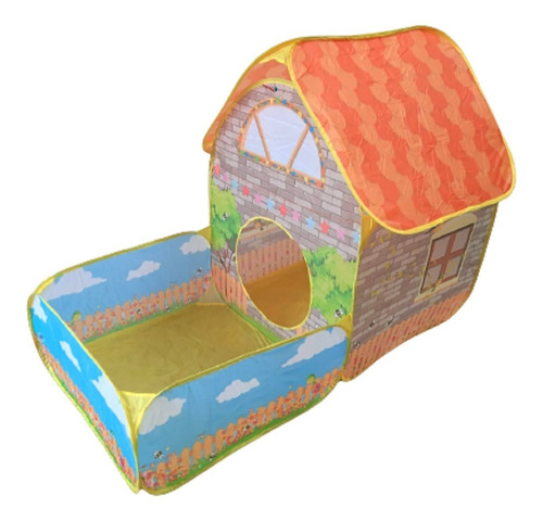 Barraca Casinha Infantil Com Piscina De Bolinhas Brinquedo Para Crianças Uso Interno Ou Externo