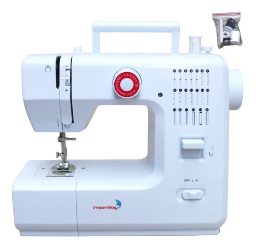 Máquina De Costura Portátil 20 Pontos Com Trava Duas Linhas Ideal Para Uso Doméstico E Iniciantes
