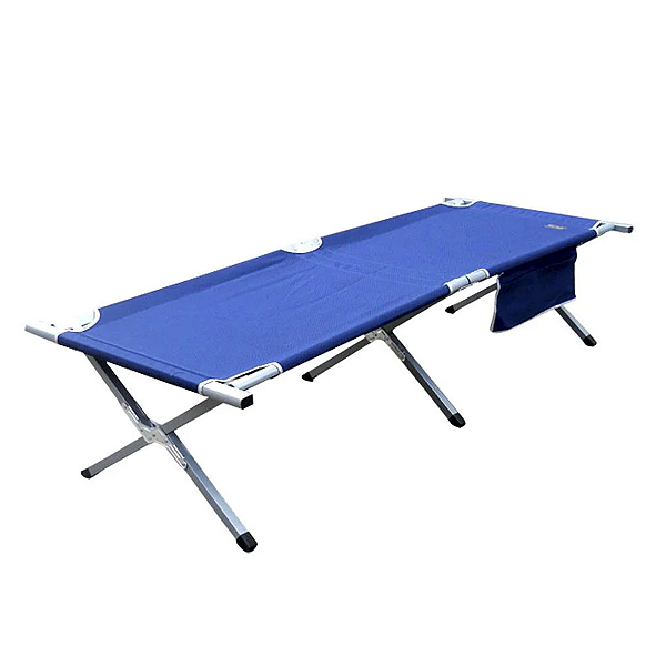 Cama Dobravel de Solteiro Arkadia Camping Compacta Reforçada com Bolsa e Porta-Objetos 1,89m x 64,5cm x 43cm - Nautika