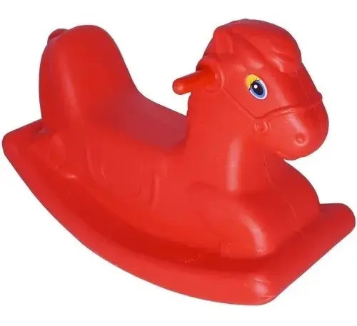 Gangorra Infantil Cavalinho Vermelho Brinquedo Para Crianças Com Segurança Inmetro E Diversão Garantida