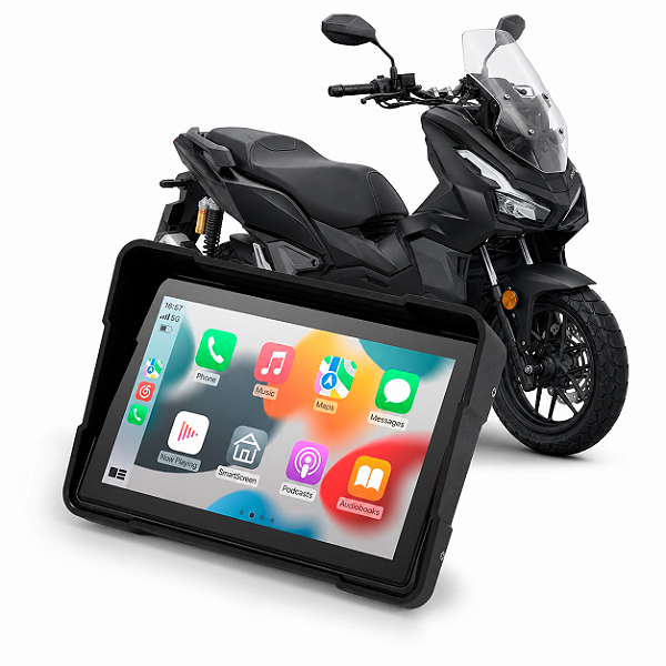 Multimídia Para Moto 5 Polegadas Honda ADV 160 2025 até 2026 Com Carplay e Android Auto Bluetooth Sem Fio À Prova D’água