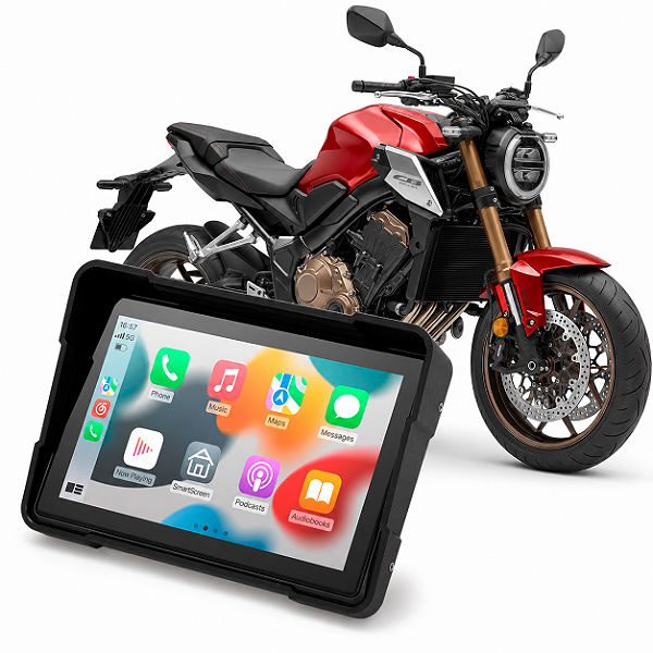 Multimídia Para Moto 5 Polegadas Honda CB 650R 2019 até 2026 Com Carplay e Android Auto Bluetooth Sem Fio À Prova D’água