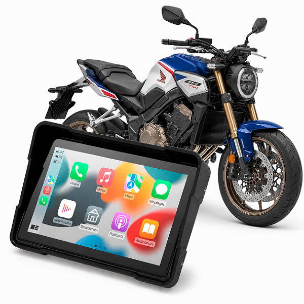 Multimídia Moto 5 Polegadas Mp5 Honda Shadow 750 2005 até 2020 Carplay e Android Auto Bluetooth Sem Fio À Prova D’água