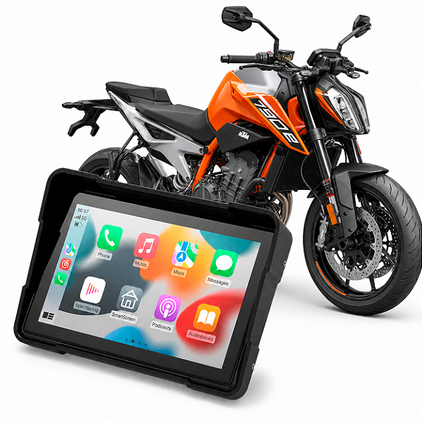 Multimídia Moto 5 Polegadas Mp5 KTM Duke 790 2019 até 2026 Com Carplay e Android Auto Bluetooth Sem Fio À Prova D’água
