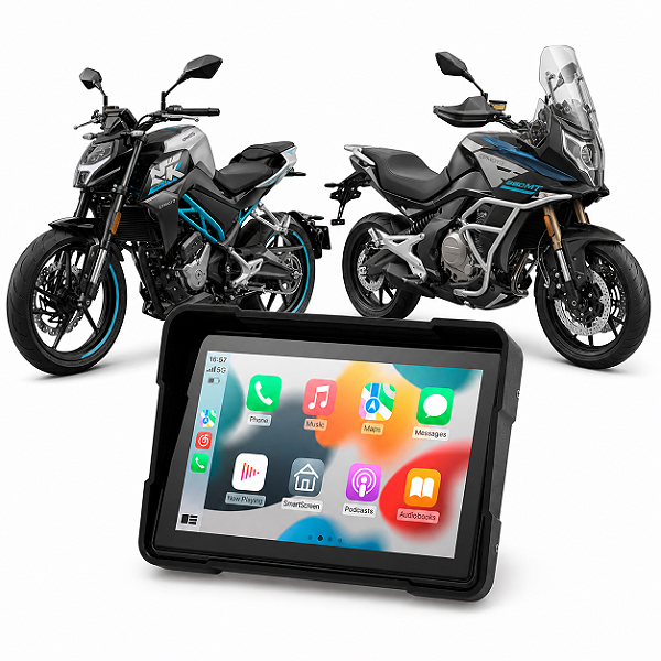 Multimídia 5 Polegadas Mp5 Para Motos CFMOTO 250NK e 650MT Com Carplay e Android Auto Bluetooth Sem Fio À Prova D'água