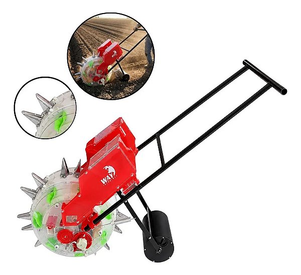 Plantadeira Adubadeira Manual 3kg 7 Bocas Com 2 Reservatórios Para Sementes E Fertilizante